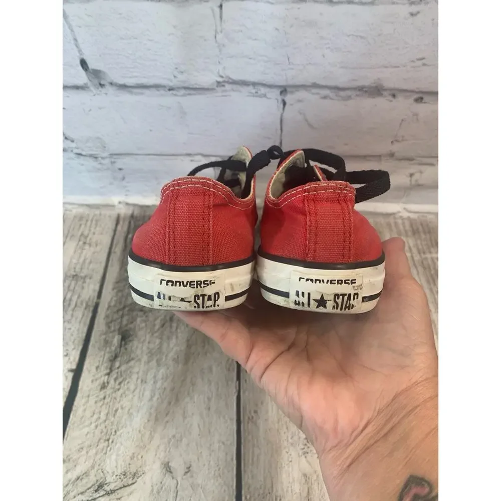 CONVERSE Unisex Kids Red Low Top All Star Sneakers / Size: 3